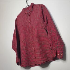 Faded Glory XL Men's Long Sleeve Button Down Shirt Red Plaid